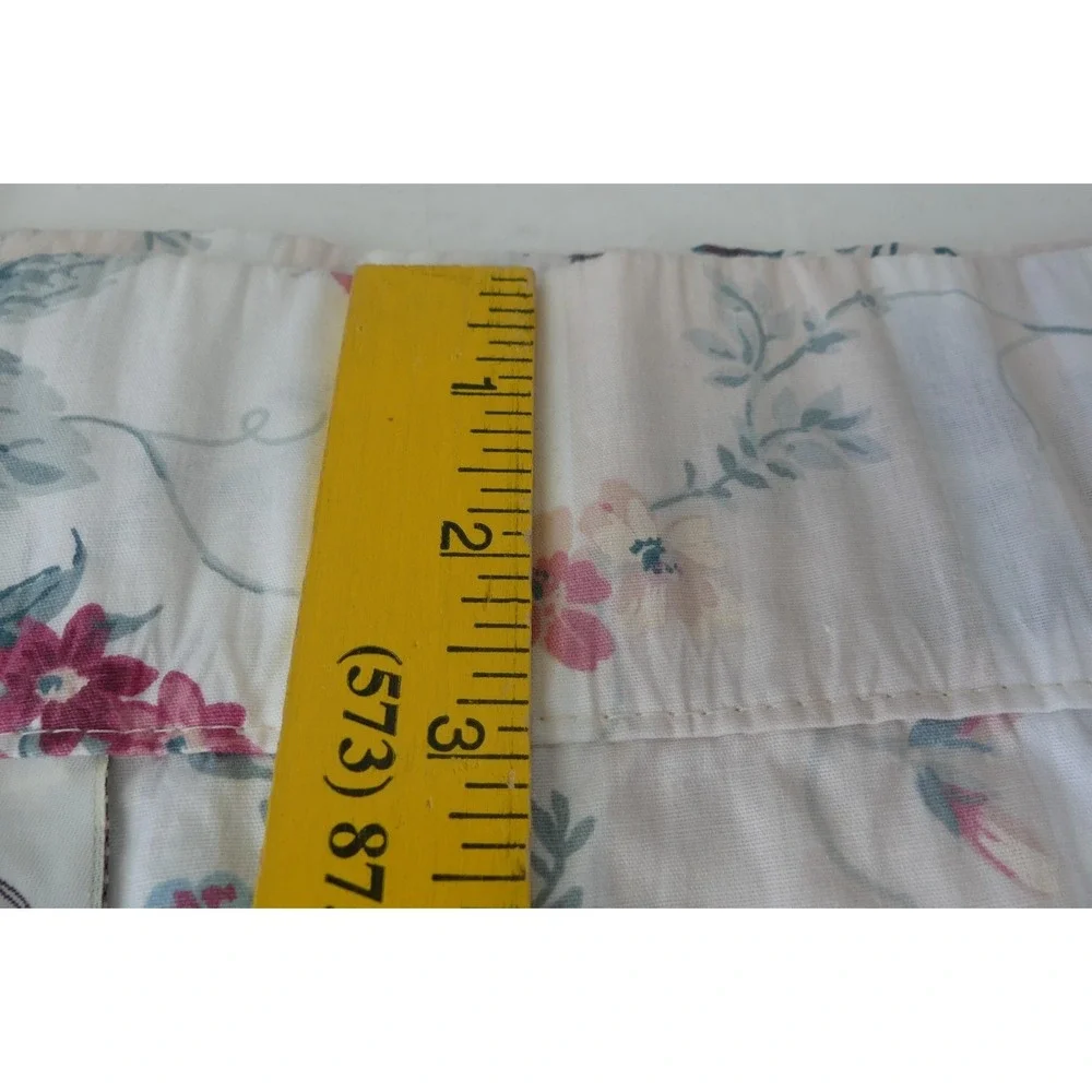 Vtg Croscill‎ Floral Blouson Valance Bouqet Striped Cottage French Country 17x45
